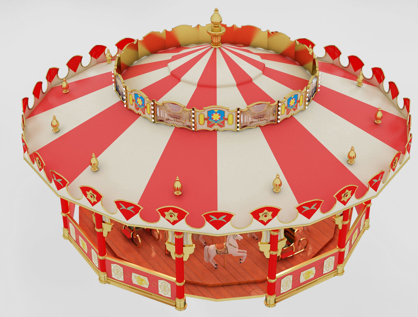 carousel 3D model_3