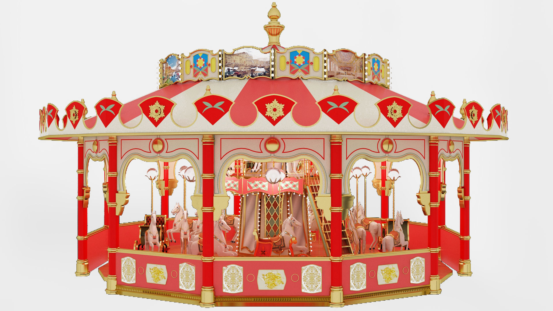 carousel 3D model_4