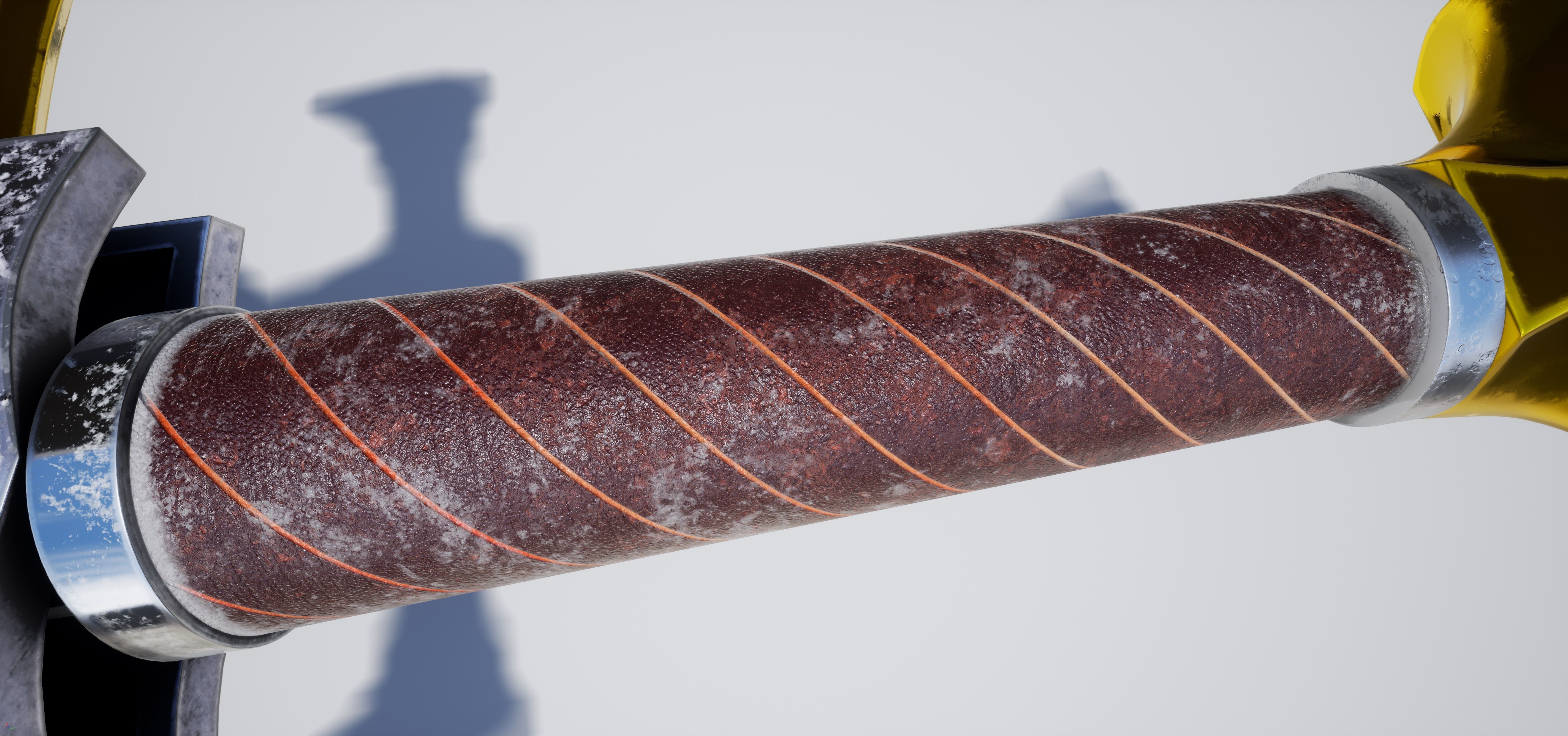 Cross Sword Low-poly and High-poly 3D Model Low-poly 3D model_17