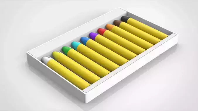 crayon set of crayons in box