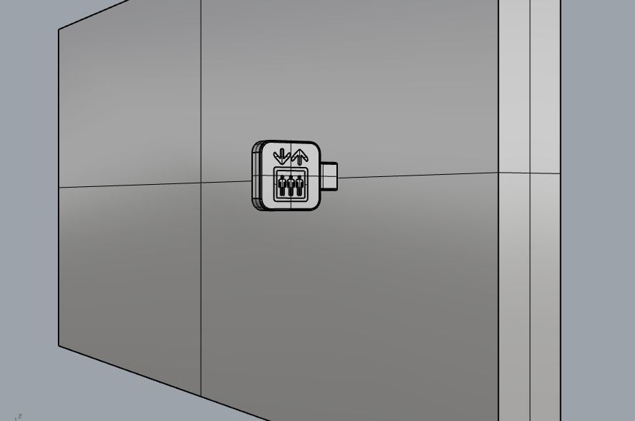 elevator sign 3D model_1
