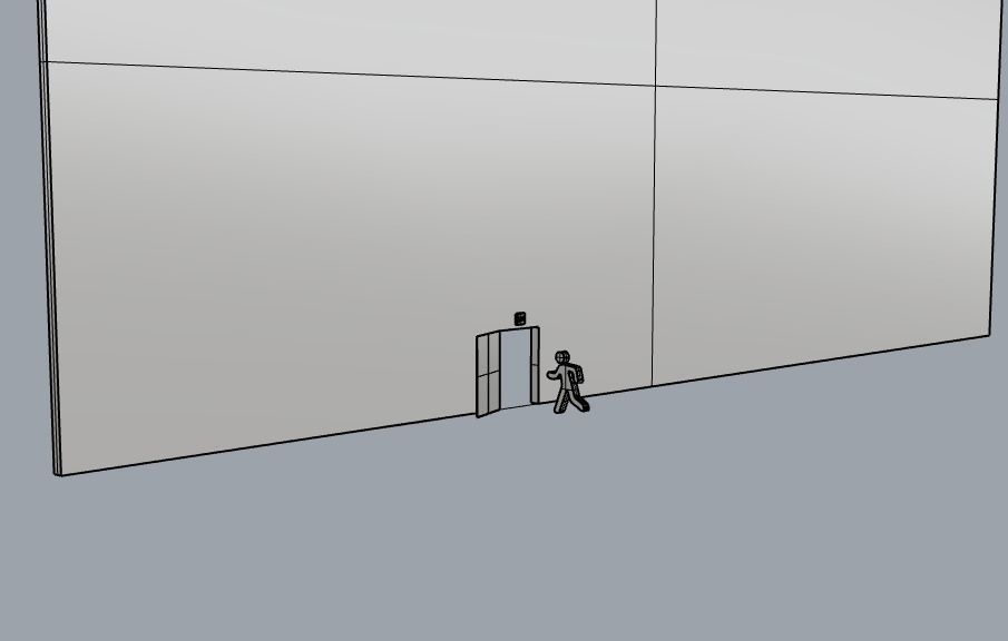 emergency exit 3D model_1