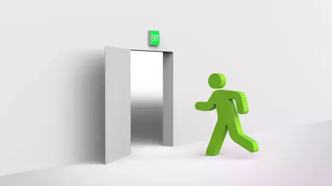 emergency exit 3D model