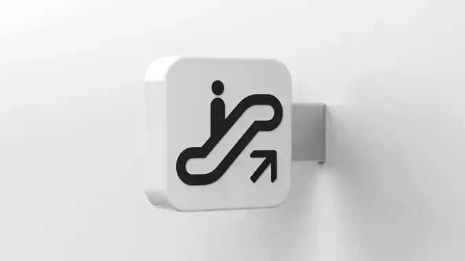 Escalator sign