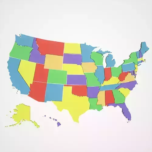 United States Of America Low-poly 3D model