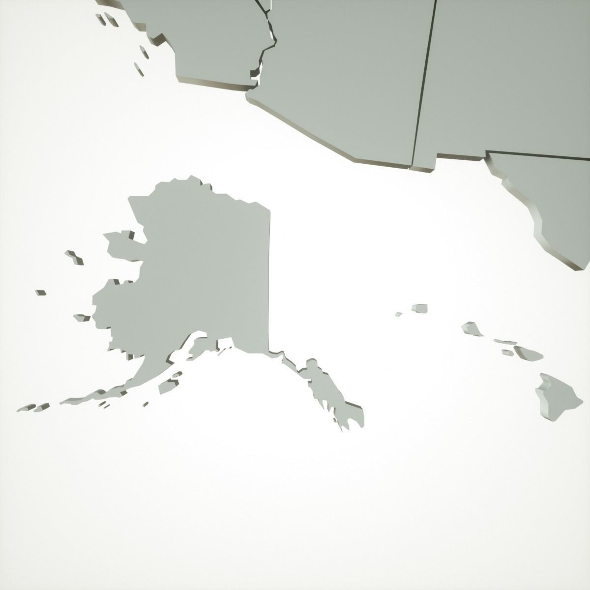 USA States 3D Low-poly 3D model_7