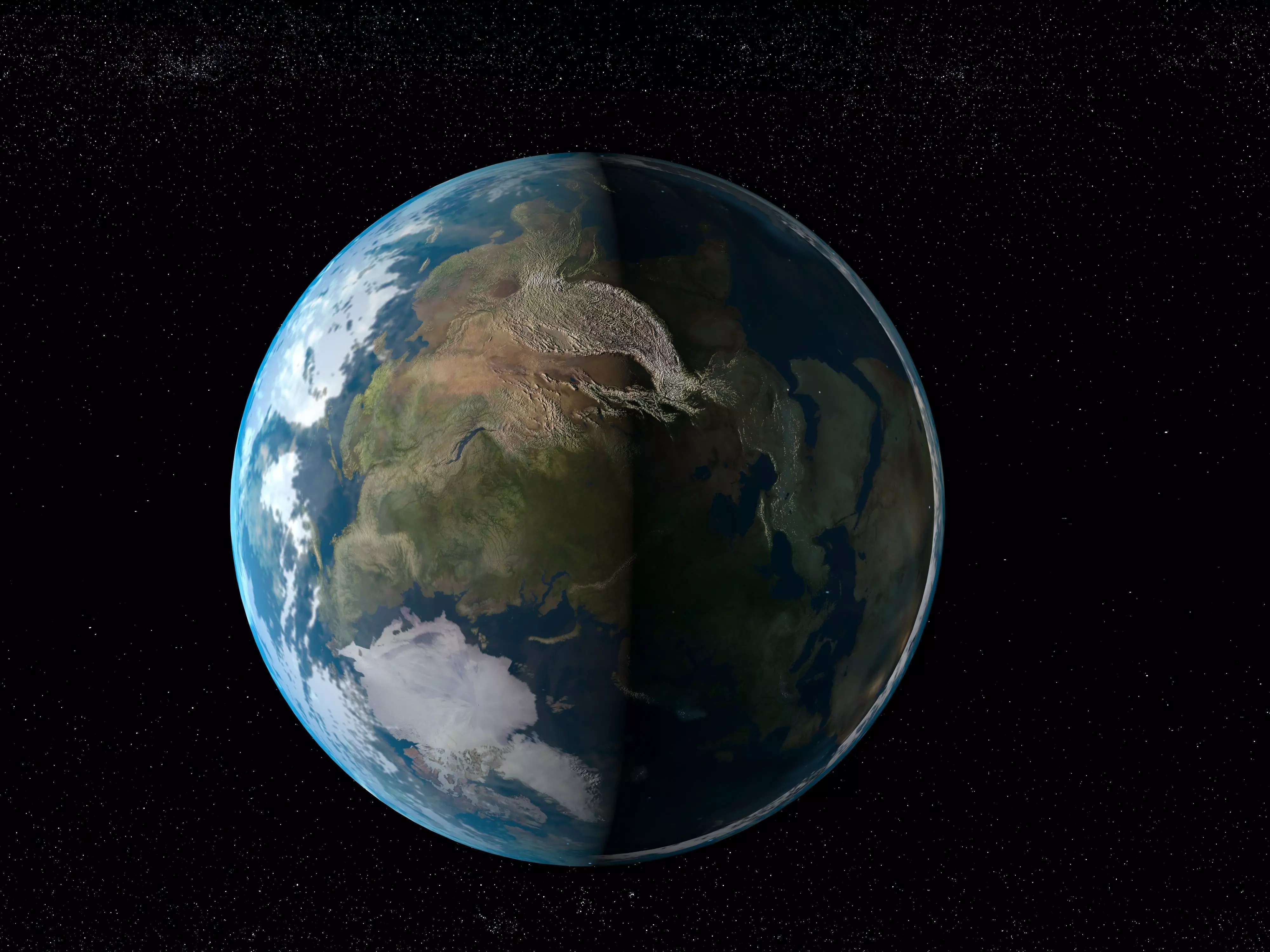 Earth and Moon 3D model