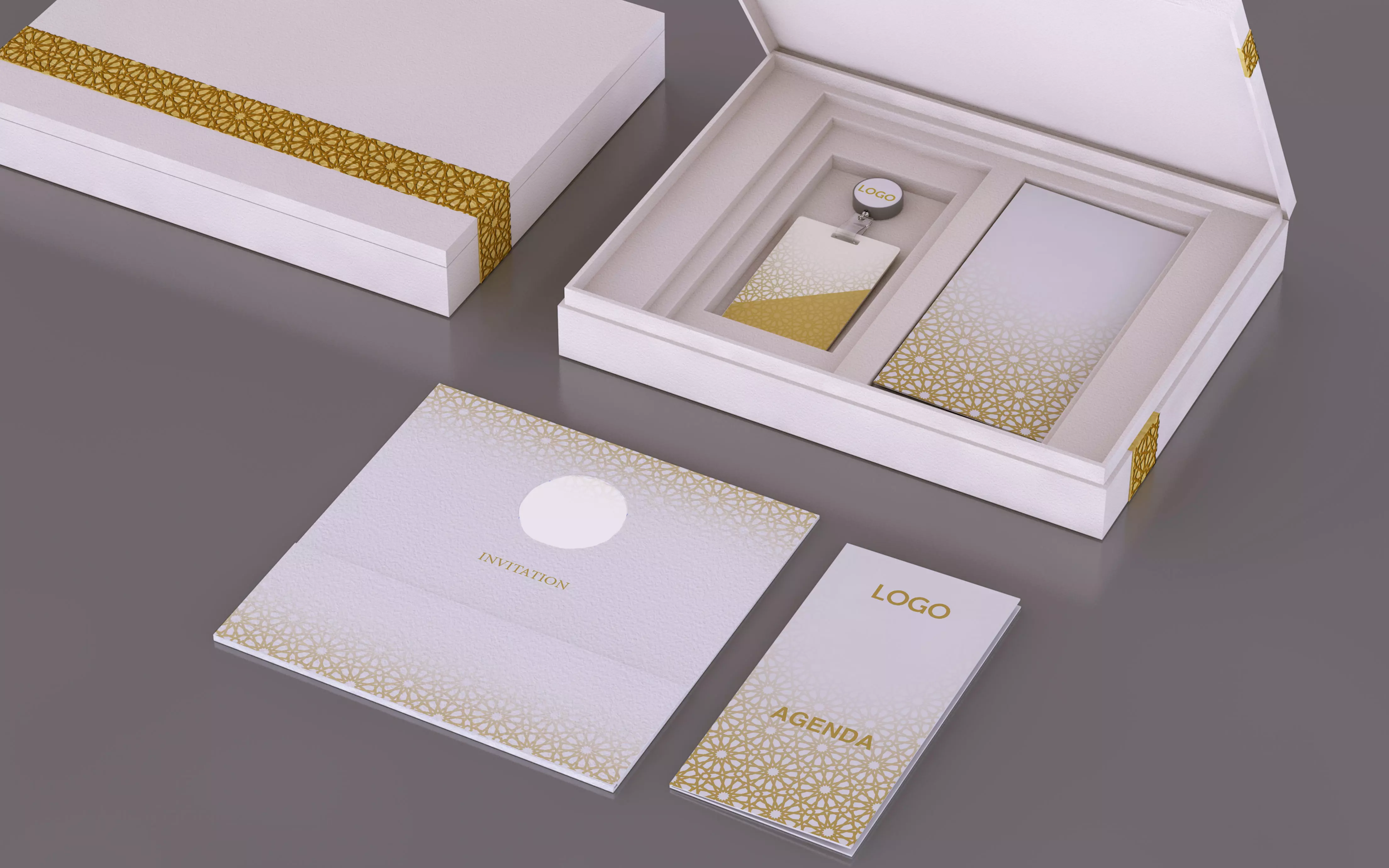 VIP Invitation Box Low-poly 3D model_0