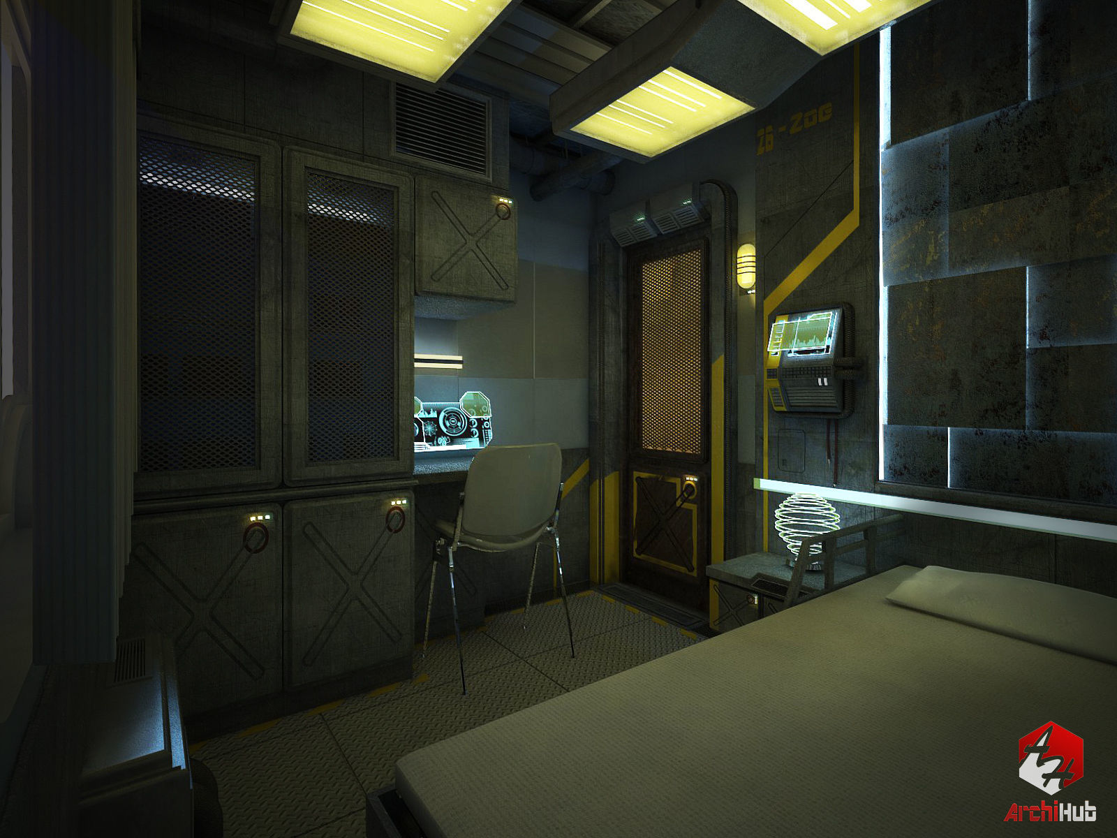 Room for Improvement Low-poly 3D model_1