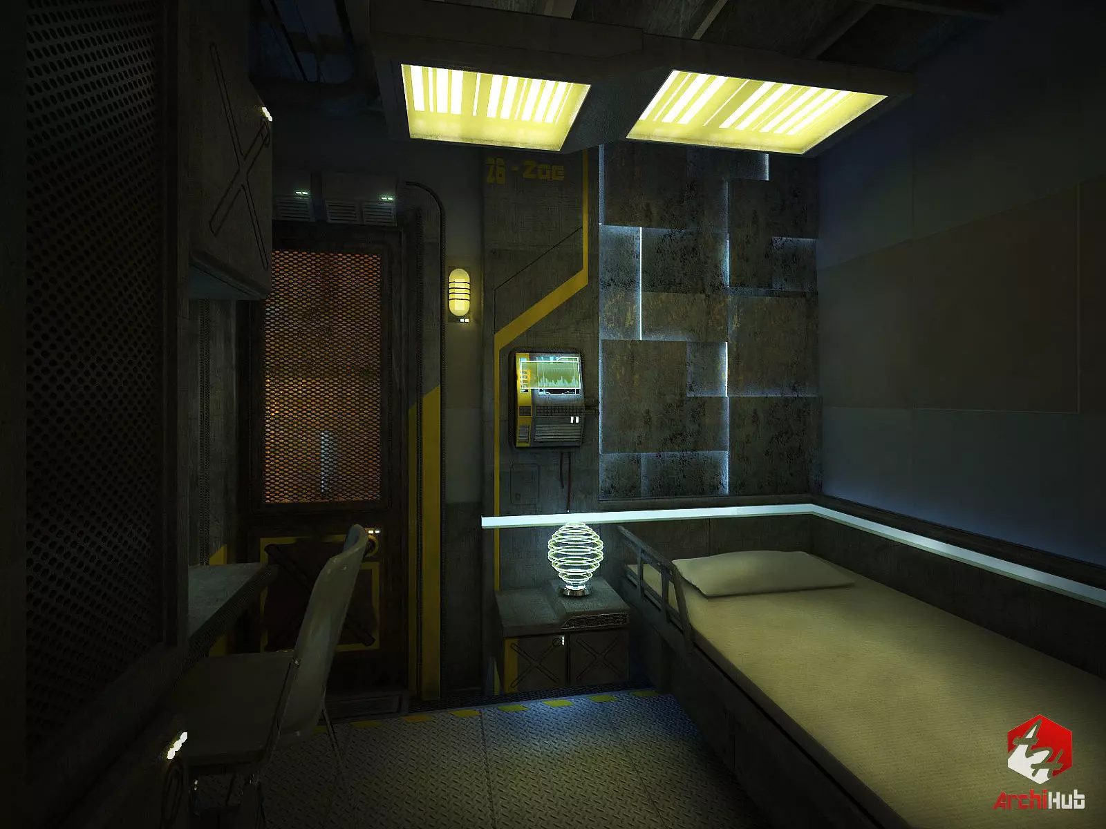 Room for Improvement Low-poly 3D model_0