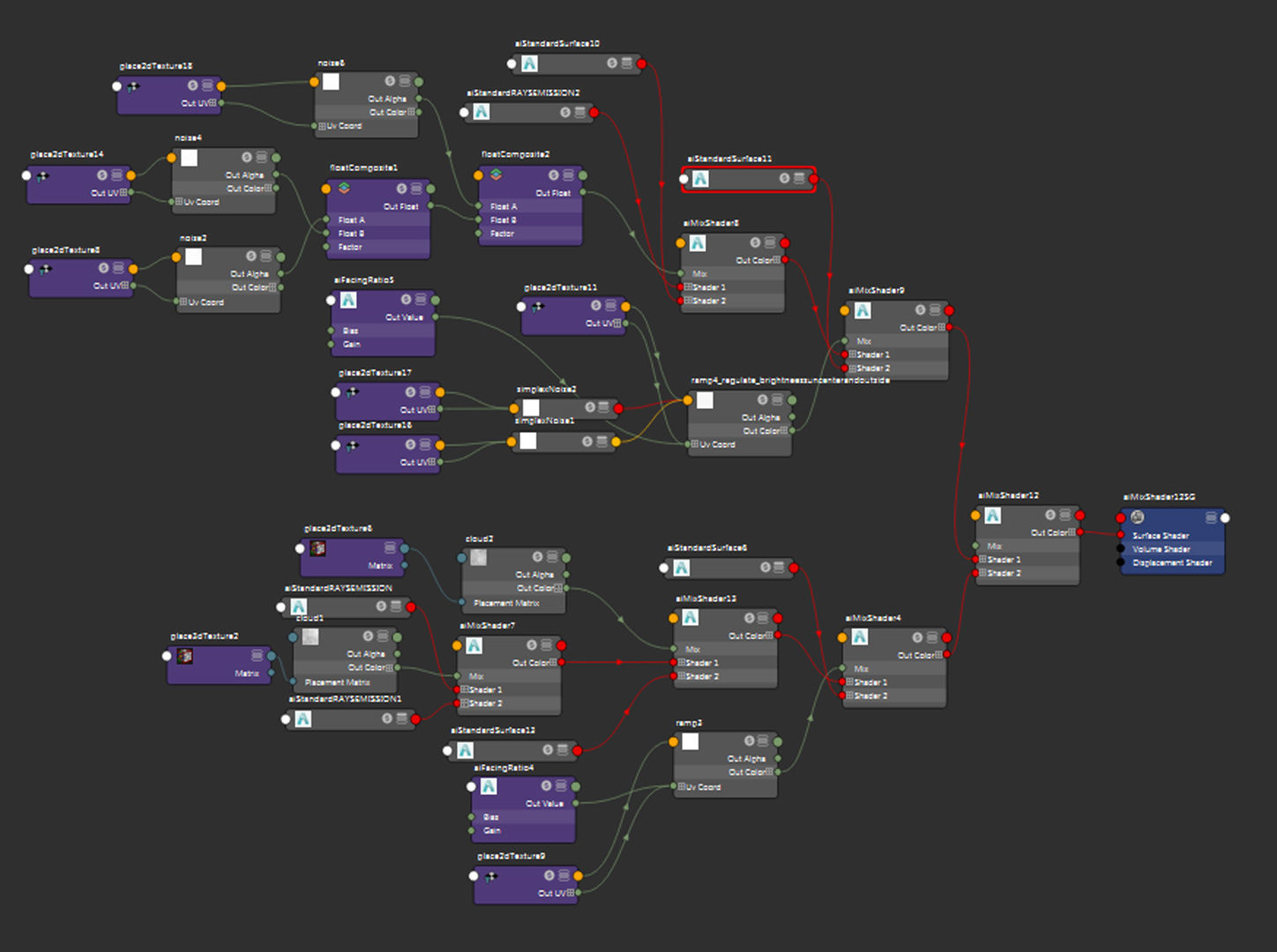 Sun procedural animated shader works in Maya Arnold Low-poly 3D model_3