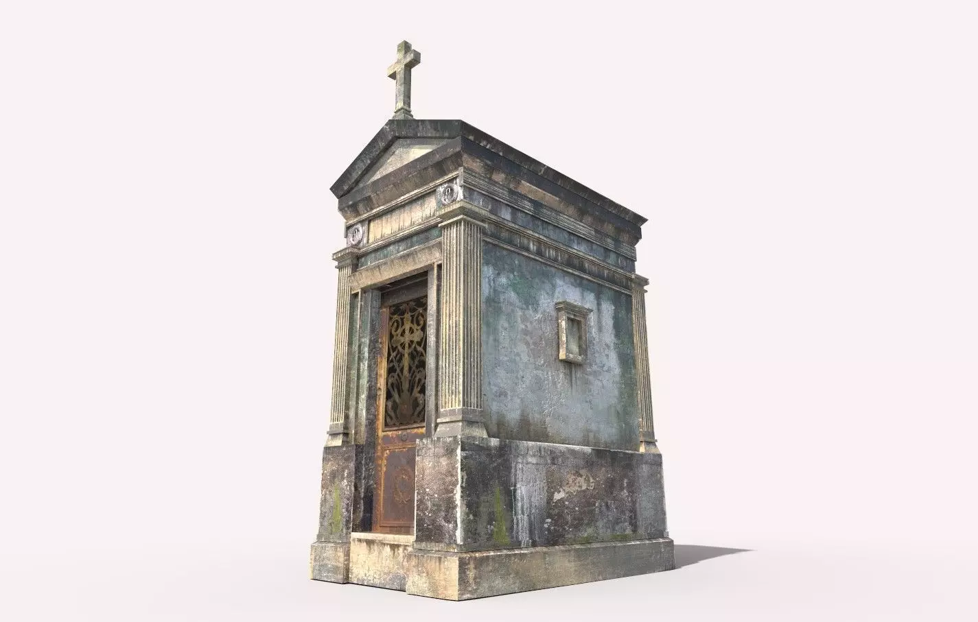 Weathered Leaking Mausoleum 3D model_1