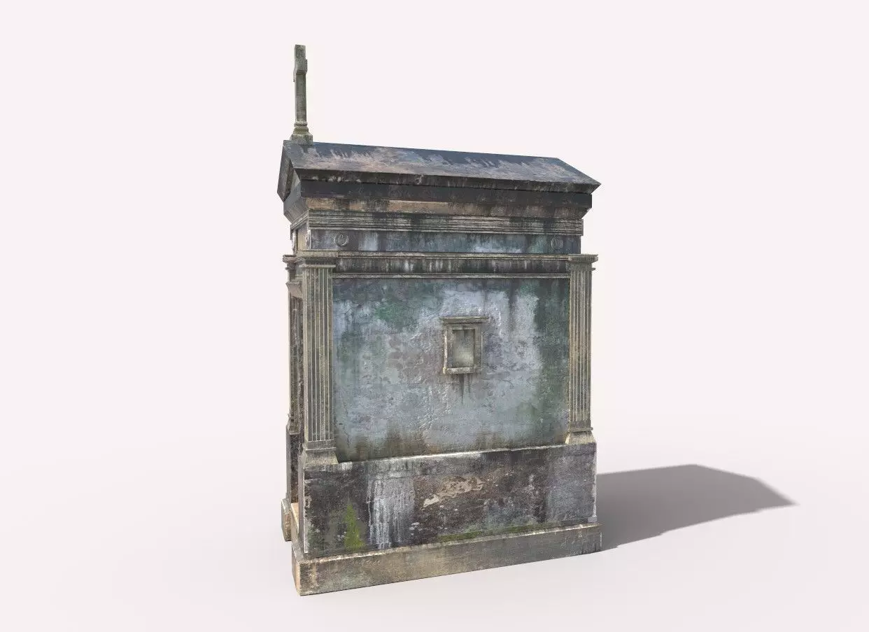 Weathered Leaking Mausoleum 3D model_3
