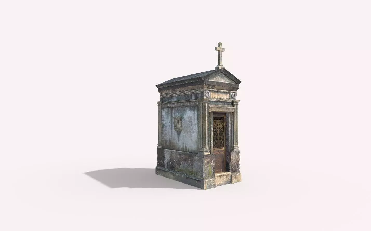 Weathered Leaking Mausoleum 3D model_7
