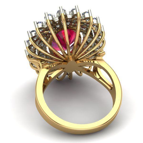 WOMAN SET RING AND EARRINGS 3D Model Collection_4