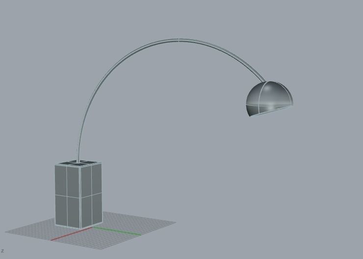 Floor lamp 3D model_1