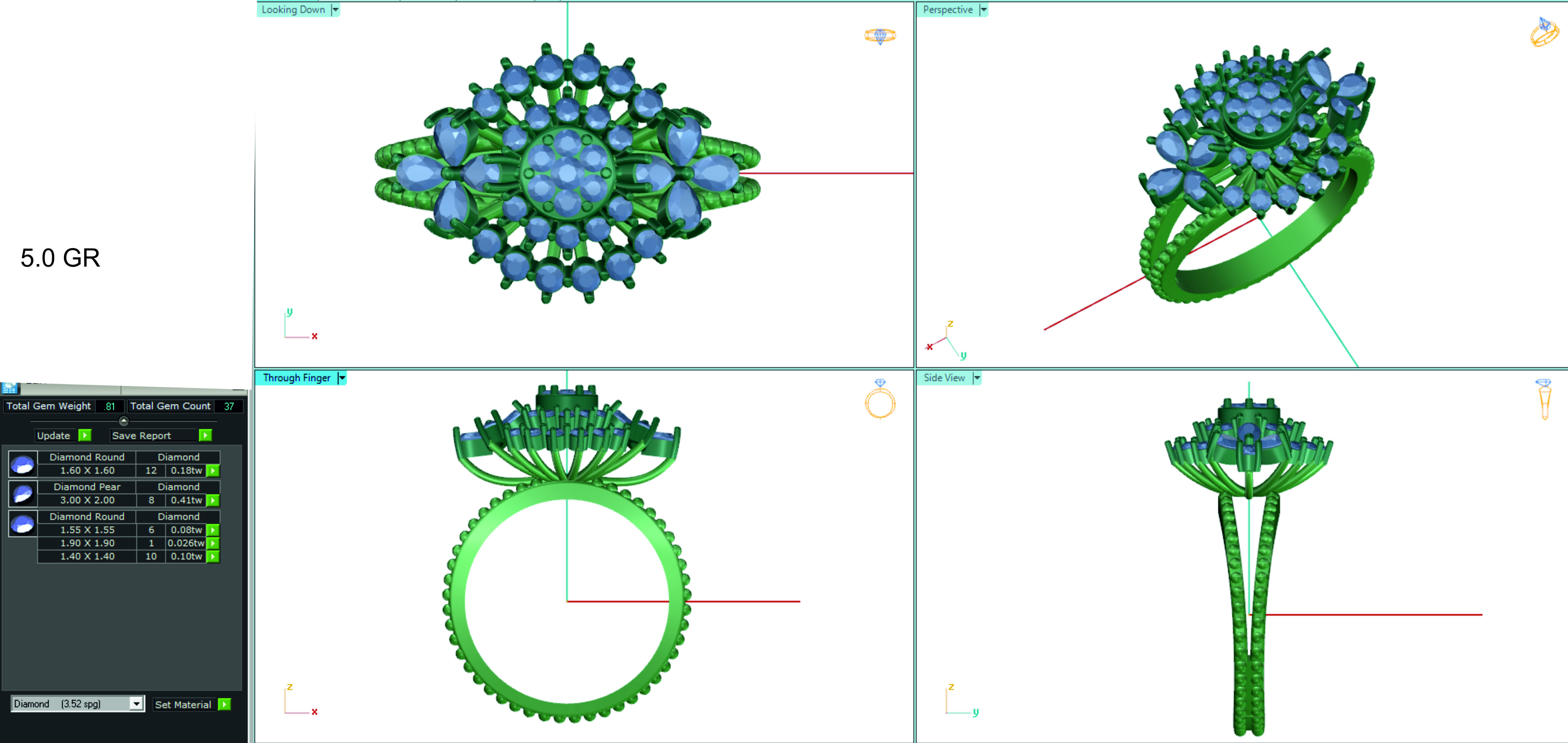 Women ring 3dm stl render detail 3D print model 3D print model_1