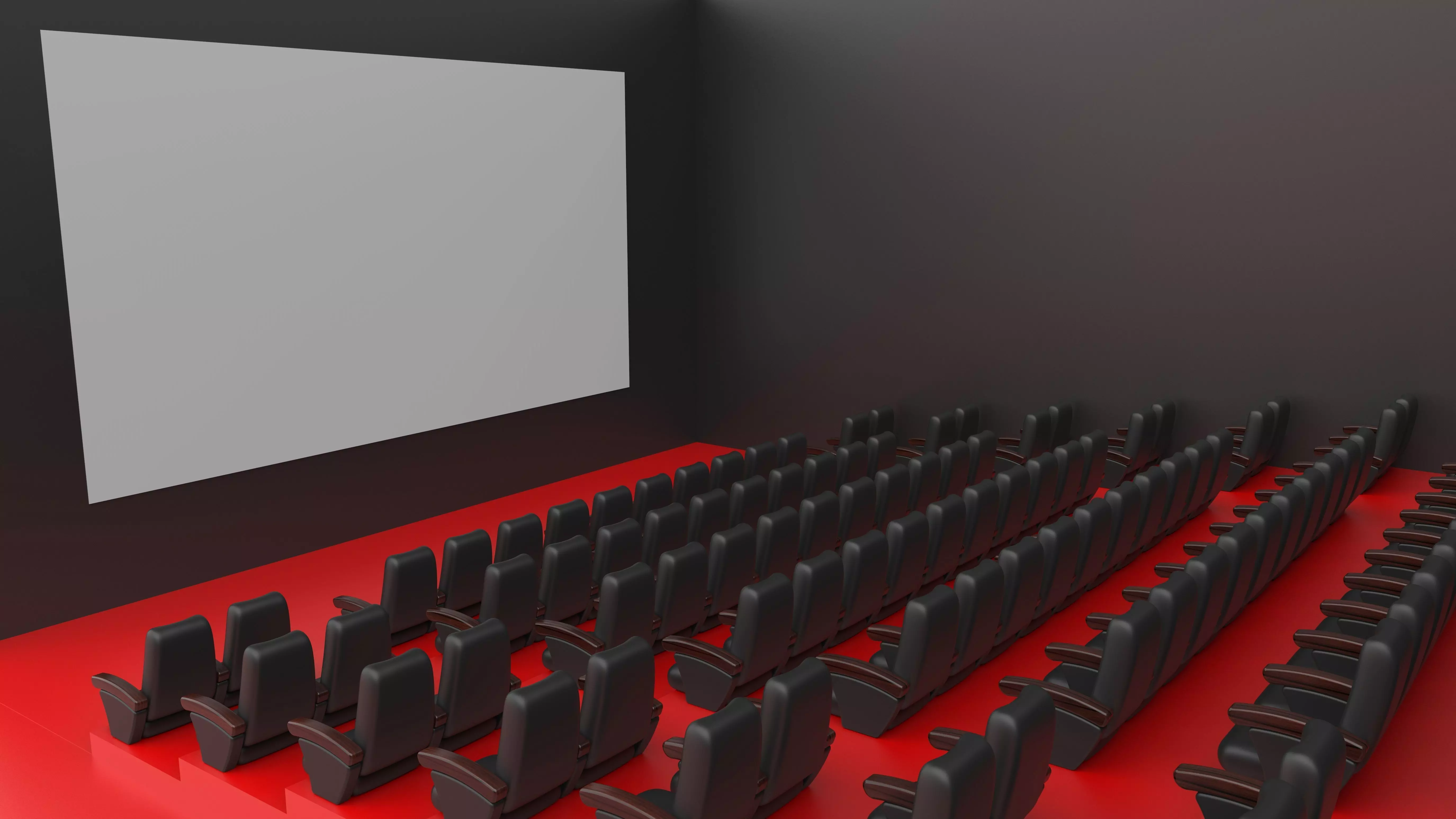 Movie theater 3D model_0