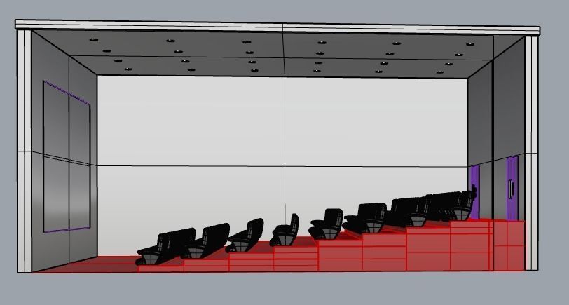 Movie theater 3D model_1