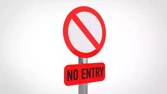 No entry 3D model