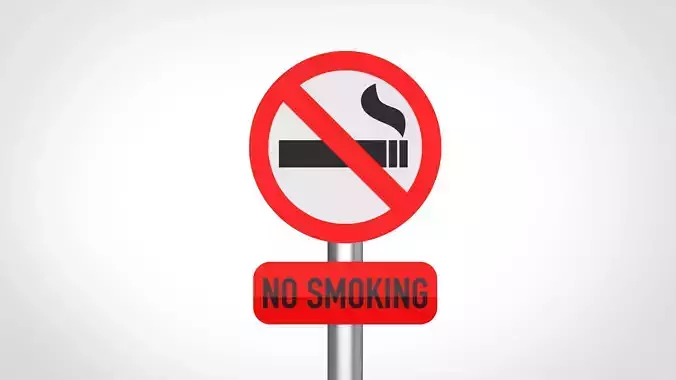 no smoke sign 3D model