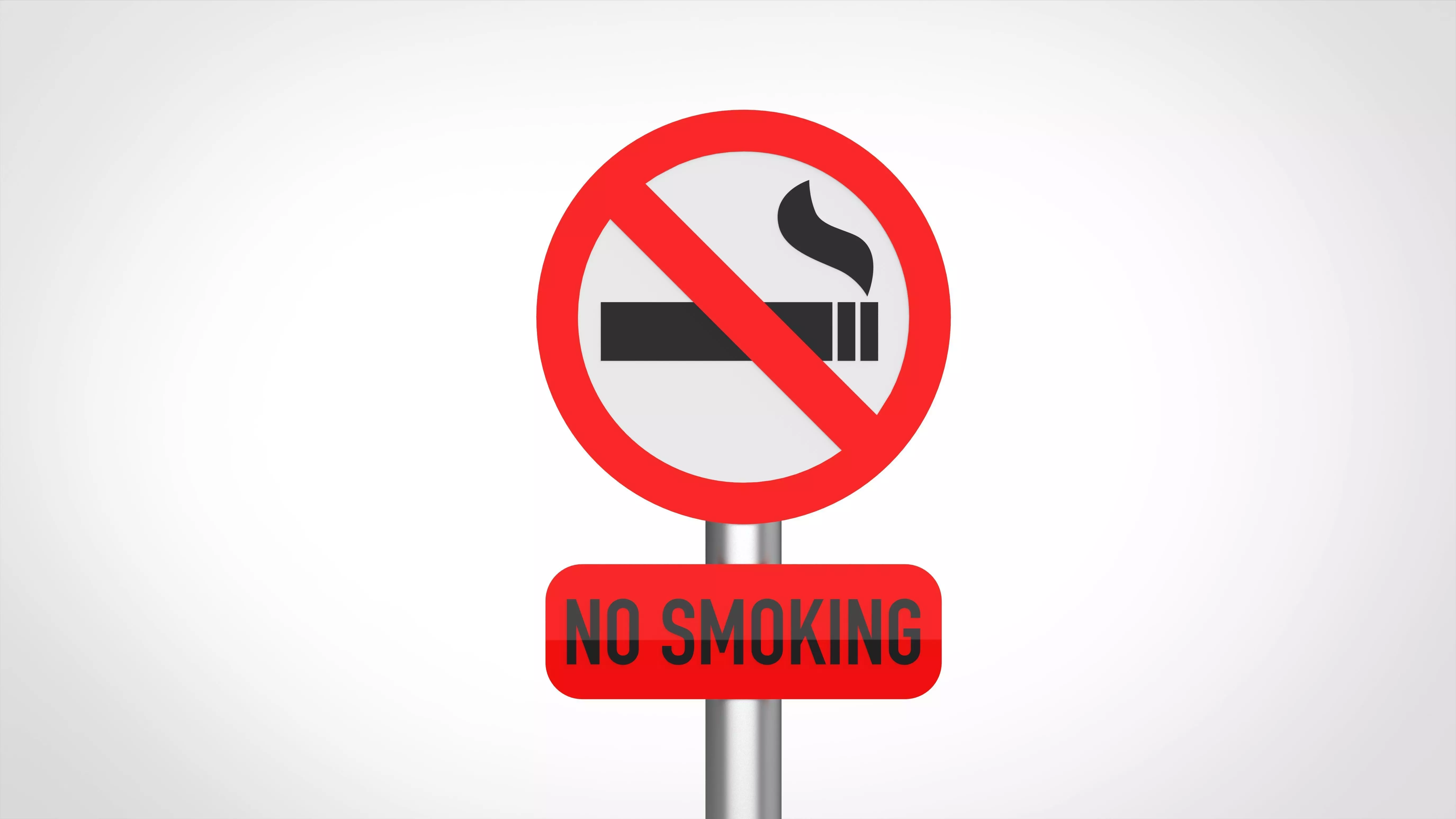no smoke sign 3D model_0