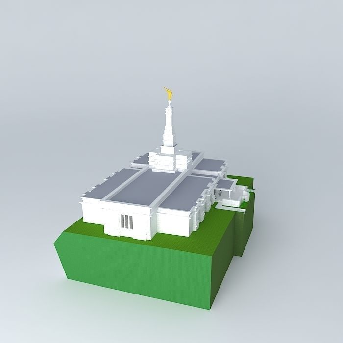 LDS Temple Reno Nevada Templo Mormon. Free 3D model_1