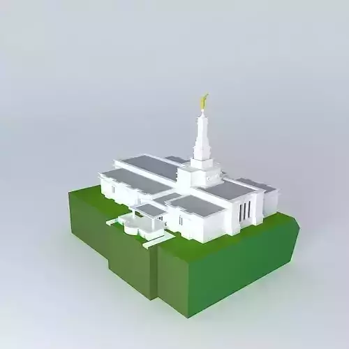 LDS Temple Reno Nevada Templo Mormon. Free 3D model