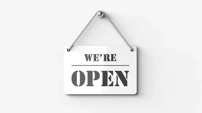 open sign 3D model