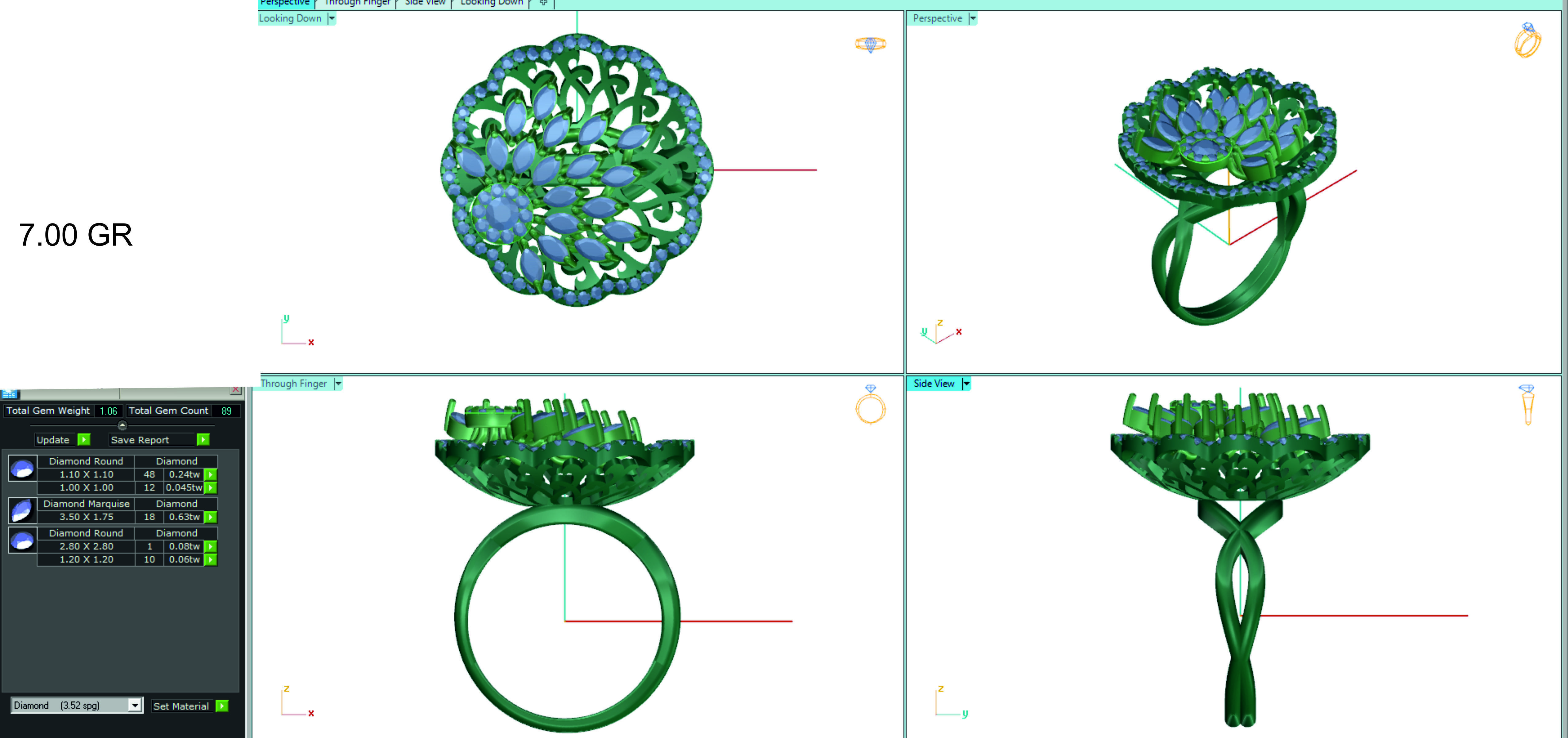 Women ring 3dm stl render detail 3D print model 3D print model_1
