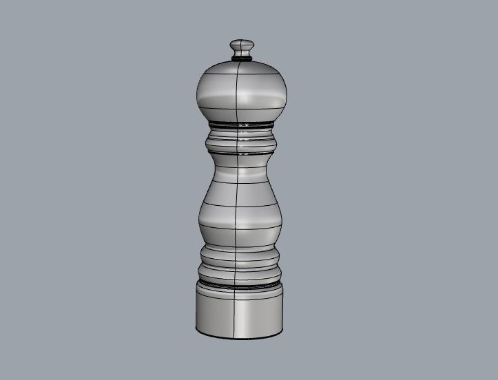 Pepper mill 3D model_1