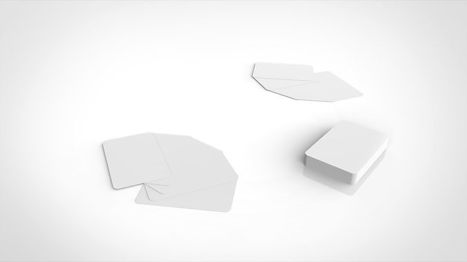 Playing cards 3D model
