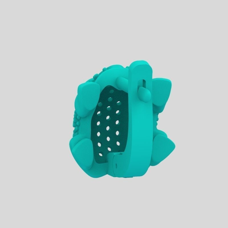 Women Earrings Frog with gems 3dm stl 3D print model 3D print model_20
