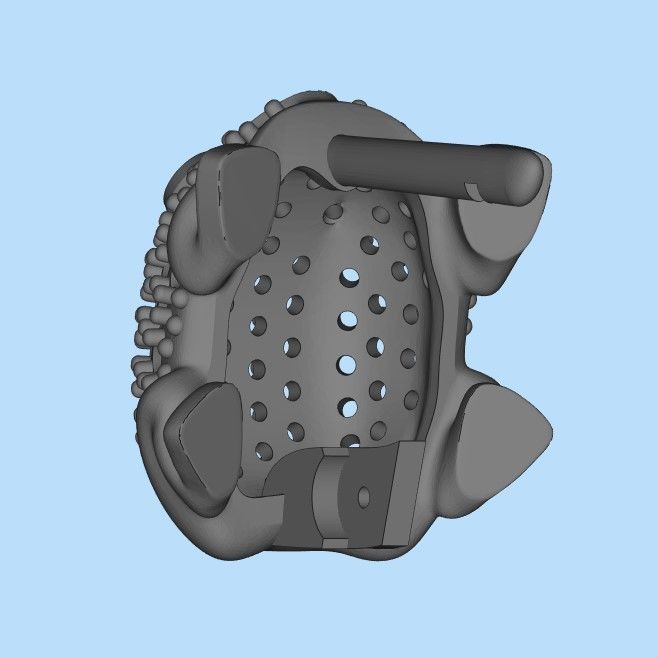 Women Earrings Frog with gems 3dm stl 3D print model 3D print model_34