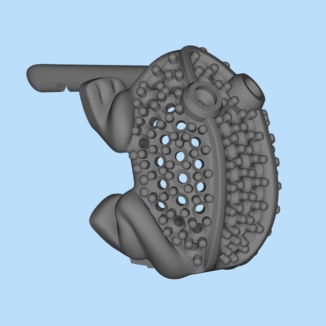 Women Earrings Frog with gems 3dm stl 3D print model 3D print model_36