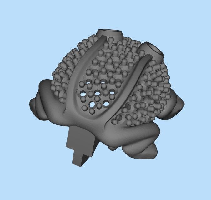 Women Earrings Frog with gems 3dm stl 3D print model 3D print model_38