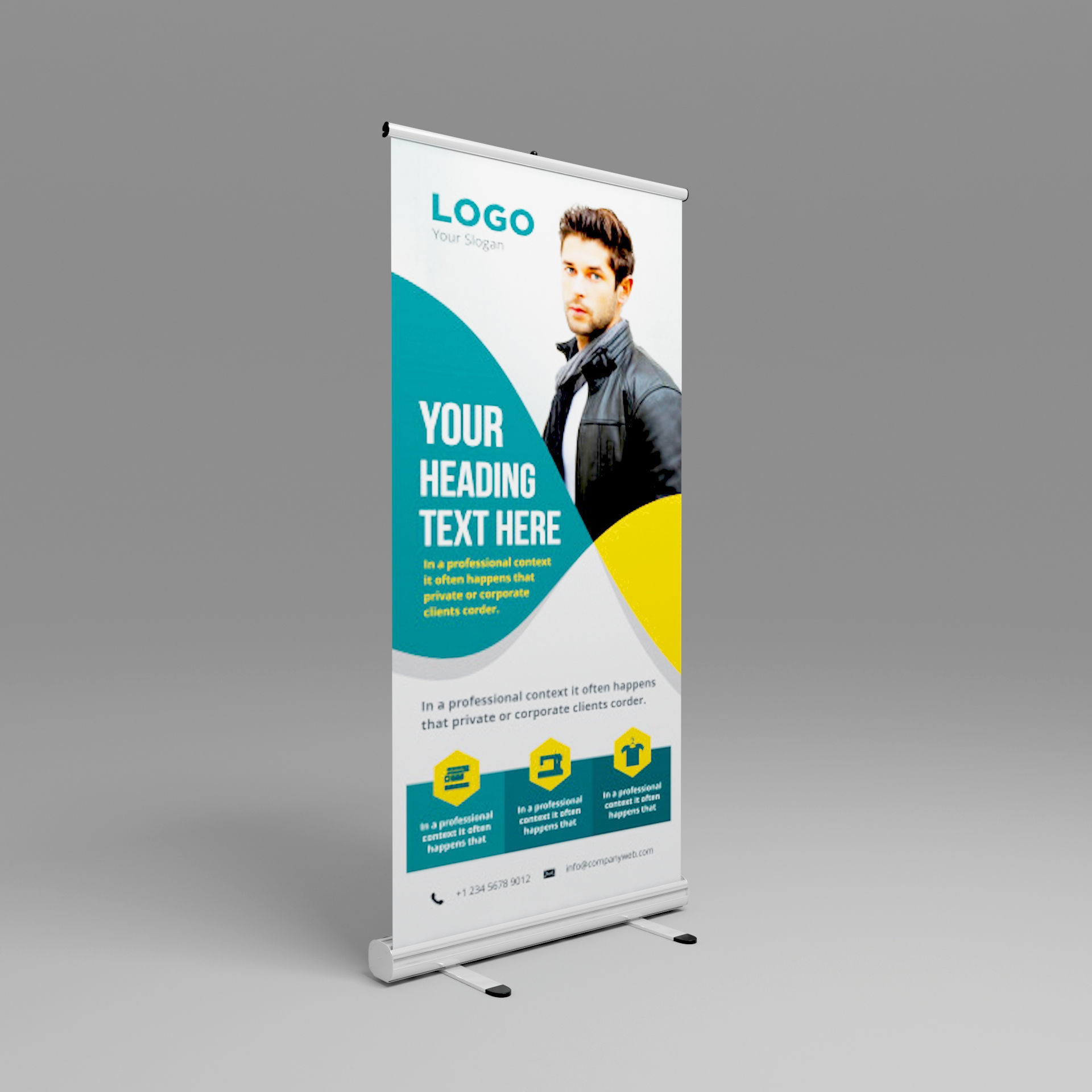 Standee exhibition 2 3D model_1