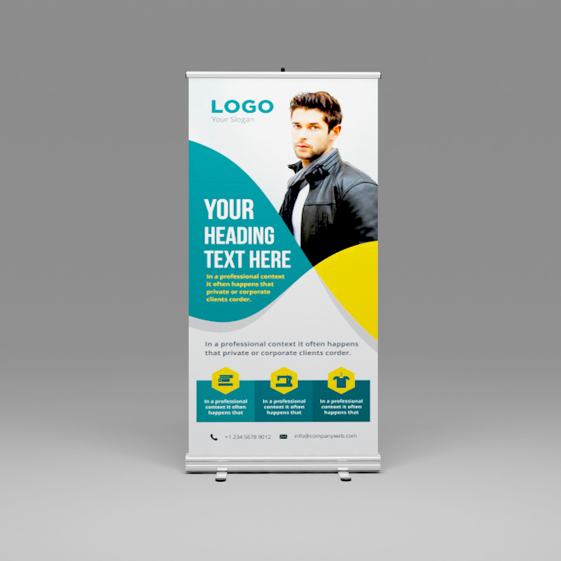 Standee exhibition 2 3D model_2