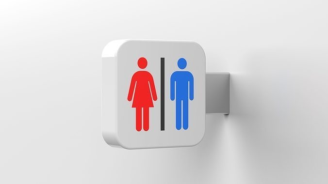 toilet sign 3D model