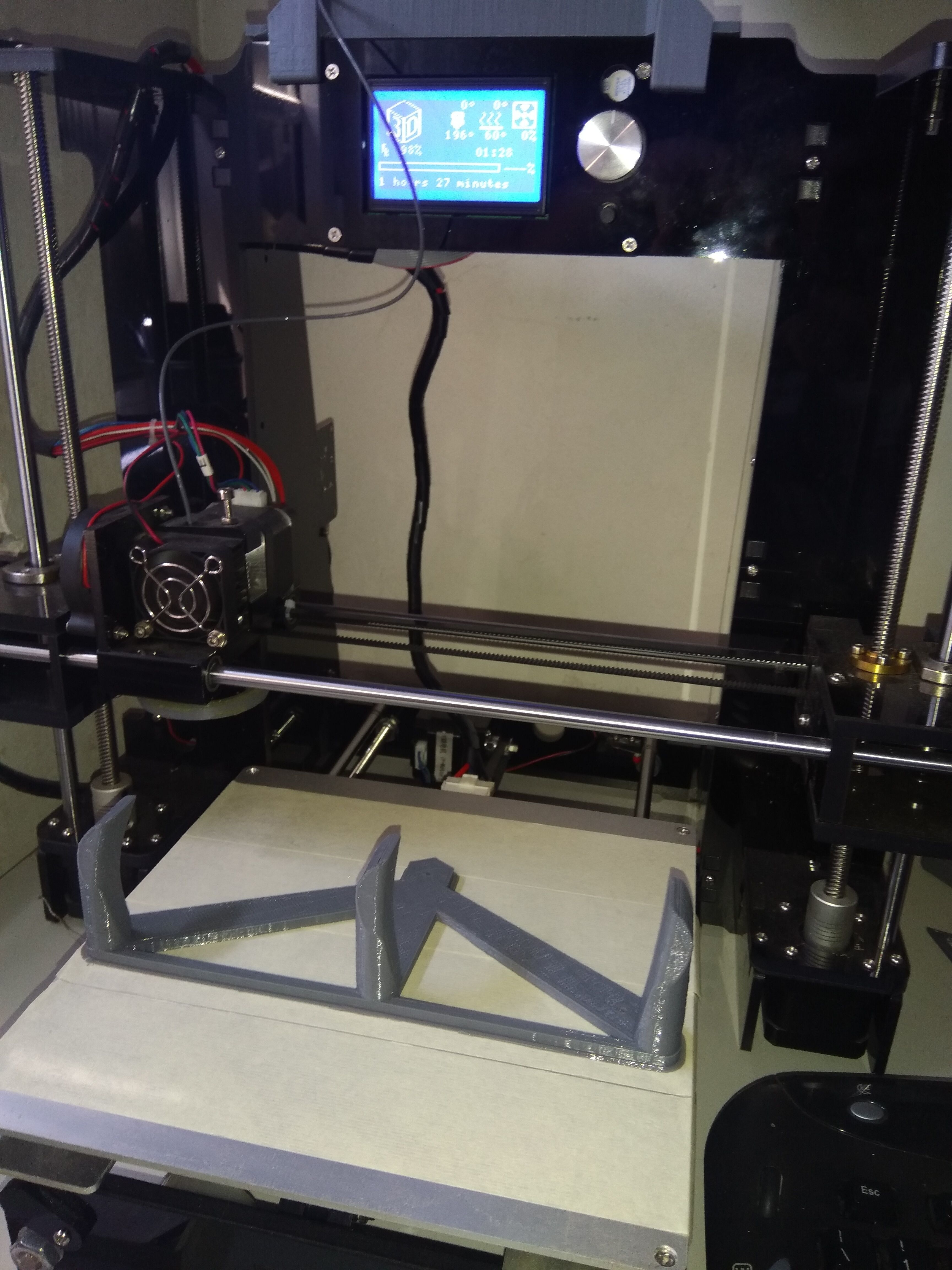 Hanger metal rack with two hooks 3D print model_2