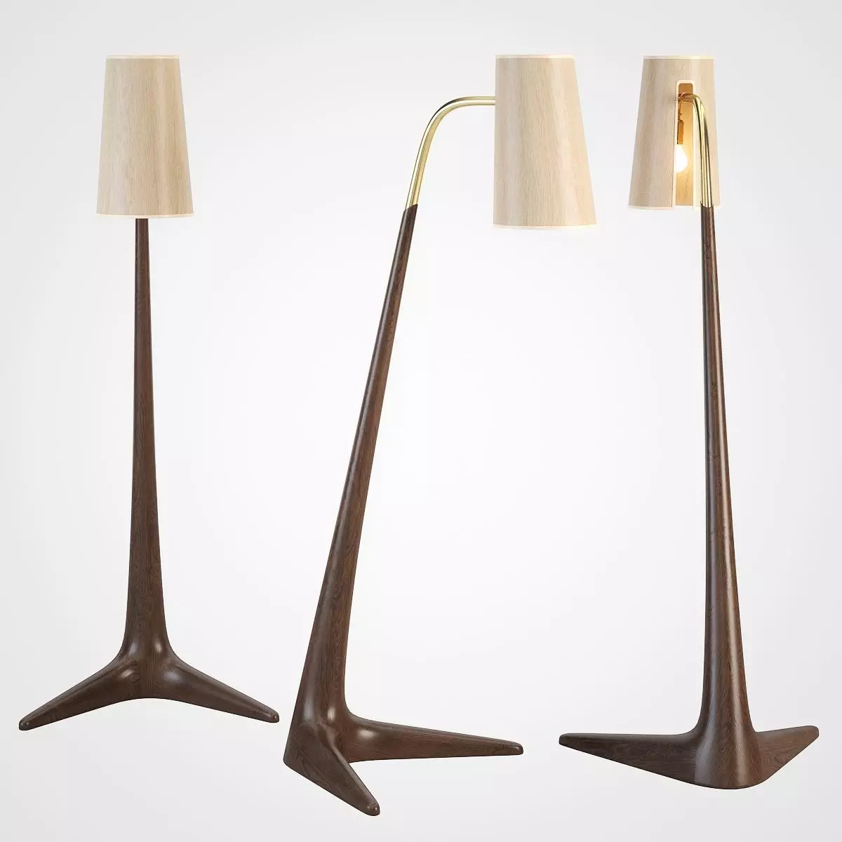 Vladimir Kagan 2080 Cygnet Floor Lamp 3D model