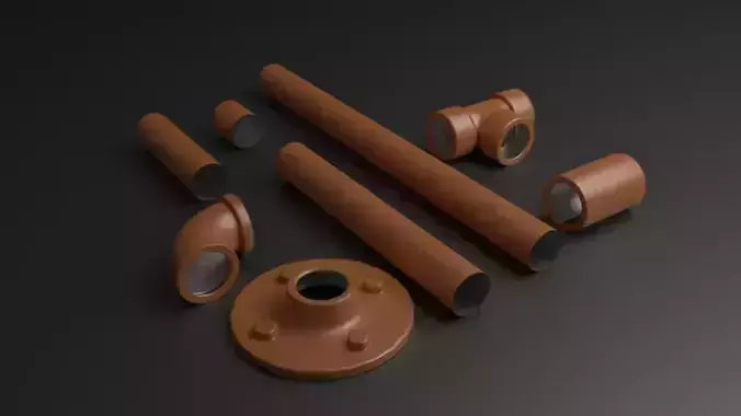 Decorative Plumbing Pipes 3D model