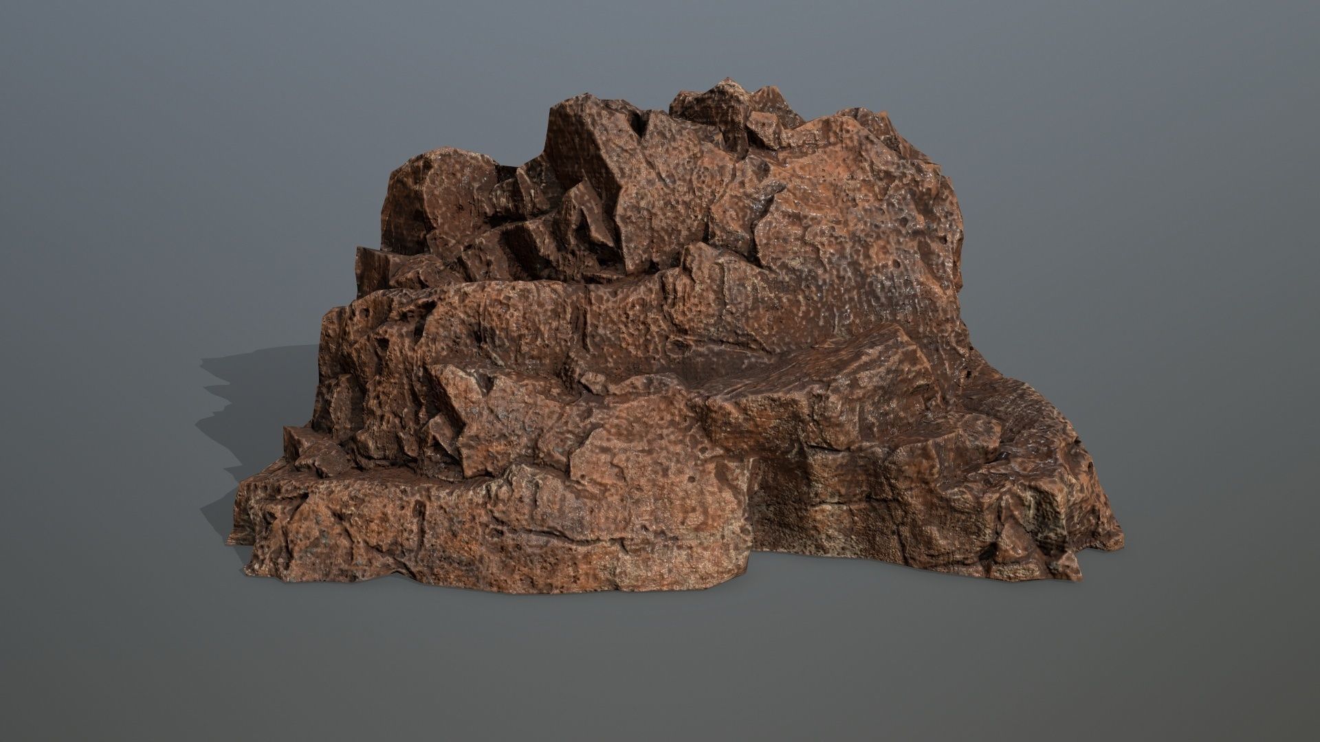 desert rocks Low-poly 3D model_2
