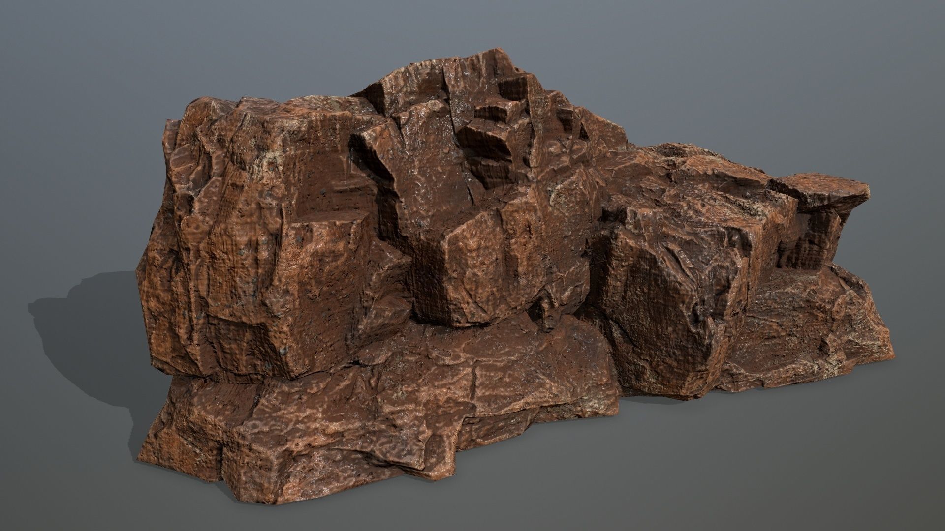 desert rocks Low-poly 3D model_1
