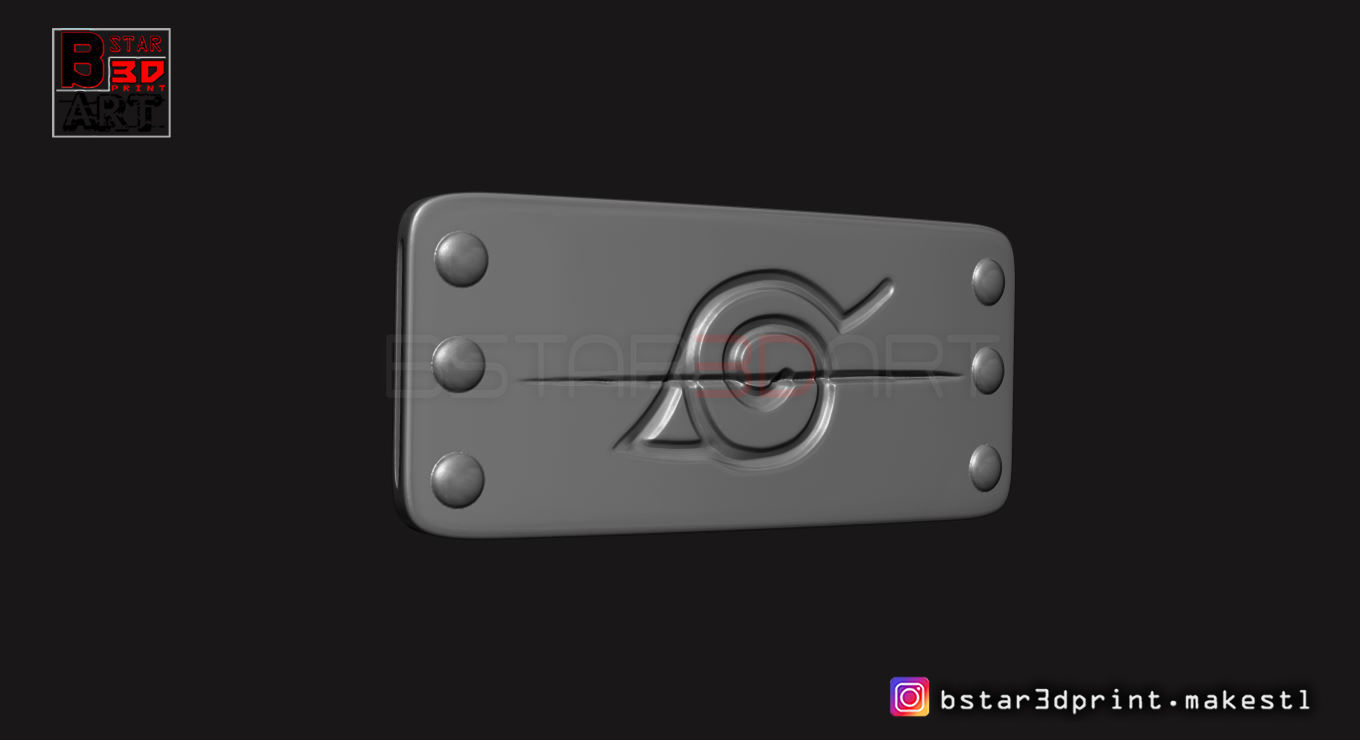 Naruto Headband - Akatsuki Itachi Headband for Cosplay 3D print model_15