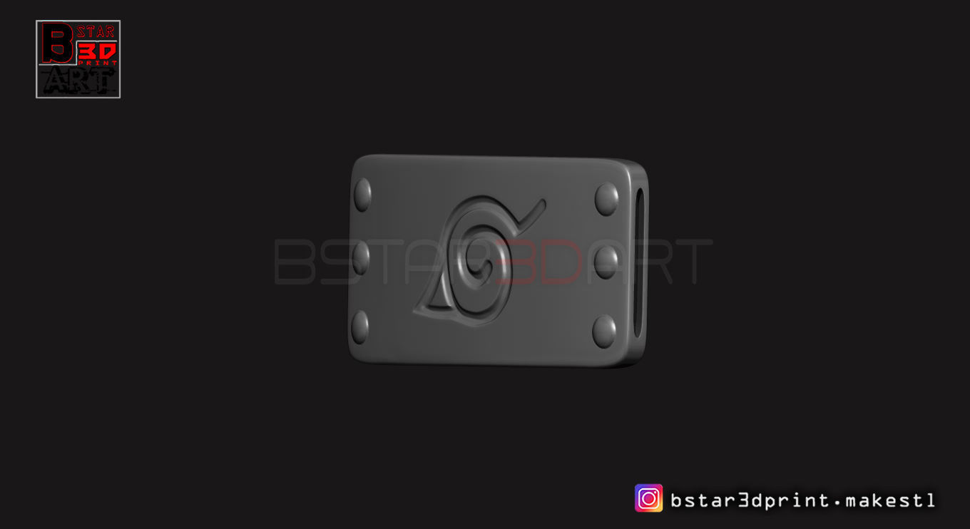 Naruto Headband - Akatsuki Itachi Headband for Cosplay 3D print model_1