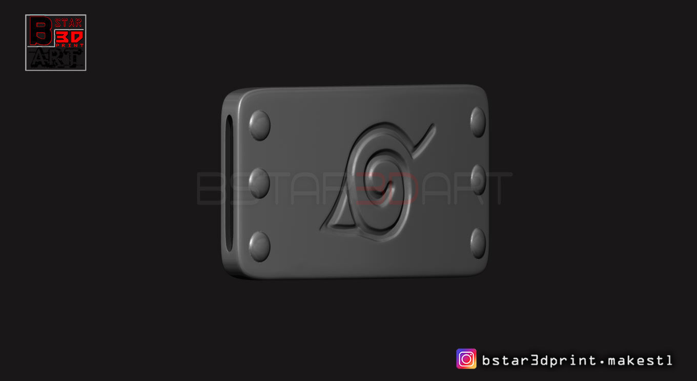 Naruto Headband - Akatsuki Itachi Headband for Cosplay 3D print model_6