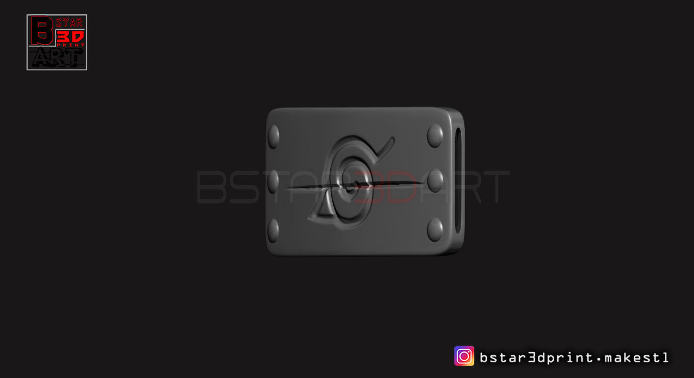 Naruto Headband - Akatsuki Itachi Headband for Cosplay 3D print model_10