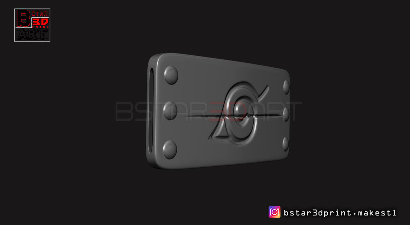 Naruto Headband - Akatsuki Itachi Headband for Cosplay 3D print model_14