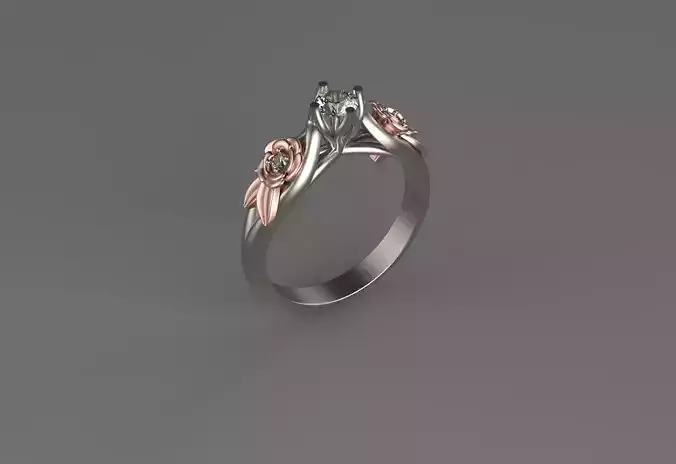 Flower engagment ring